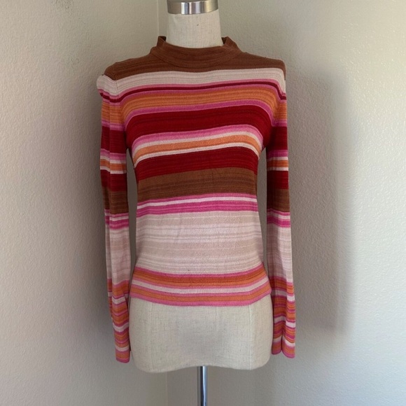 Free People Show Off Your Stripes Pullover Sweater - Multicolor - Size S - Picture 2 of 7